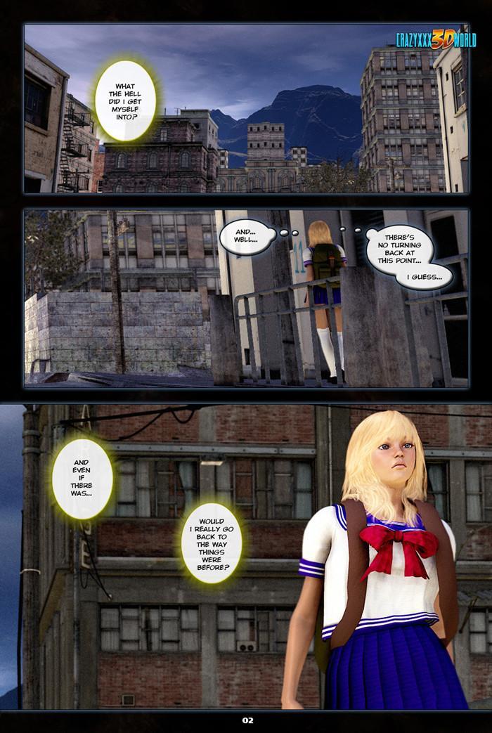 Super sexy 3d blonde chick kept chained to - Cartoon Sex - Picture 2