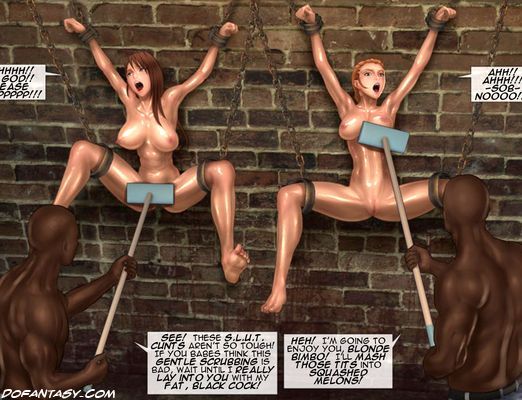 Big boobed slave babes get their - BDSM Art Collection - Pic 1