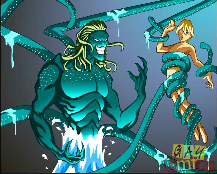Hot Fee Fuck With The Water Monster Silver Cartoon Picture 9