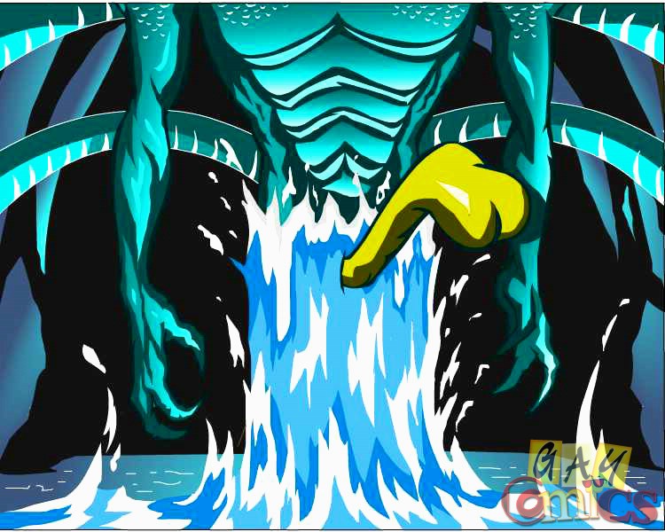 Hot Fee Fuck With The Water Monster Silver Cartoon Picture 12