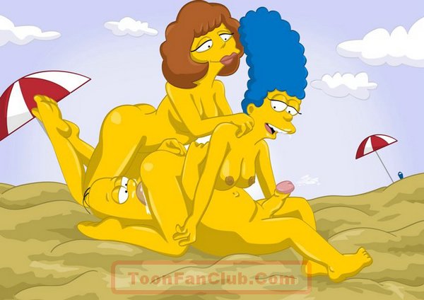 Marge Simpson Orgy - Famous heroes from Simpsons made a real orgy - Cartoon Sex - Picture 1