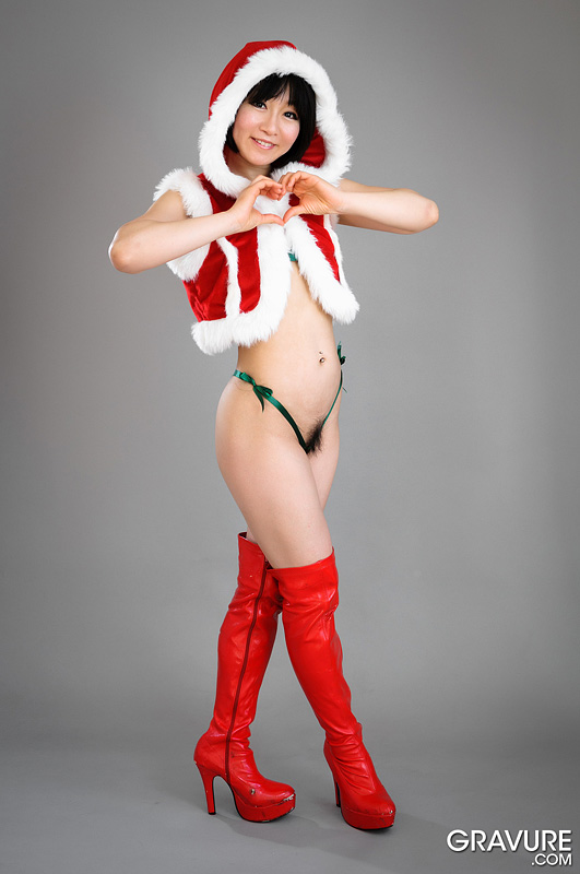 Naked Asian Babes In Boots - Xmas Asian babe looking sexy in red - Sexy Women in Lingerie ...