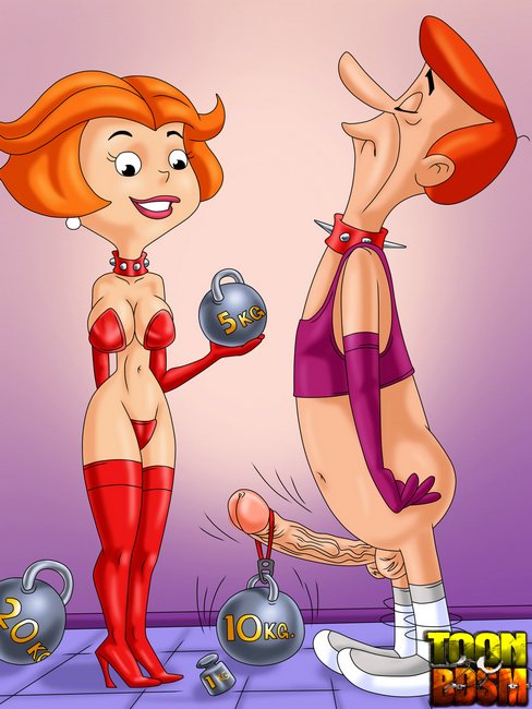 Huge Tit Cartoon Porn Jetsons - Jane Jetsons queens over George and Cosmos - Cartoon Sex - Picture 1