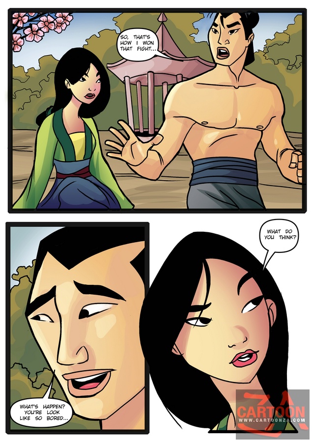 Disney Cartoon Porn Comic Strip - Mulan and Shang in hot sucking action as - Cartoon Sex - Picture 1