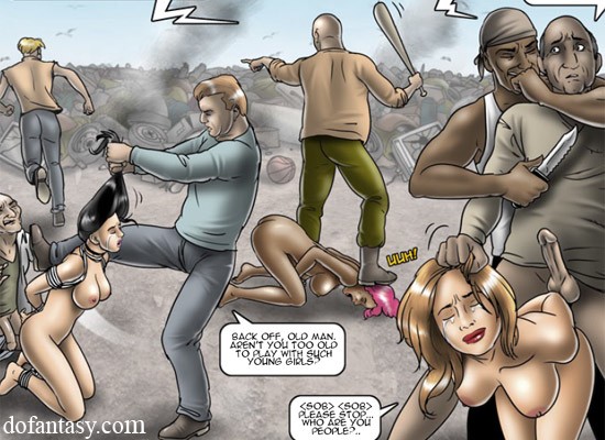 550px x 400px - Dirty men beating and jeering poor girls from - Cartoon Sex - Picture 4