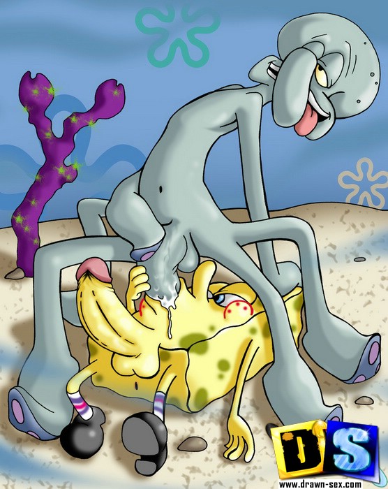 Squidward Bumps Krabs Bangs Sandy And Gets Blowjob From