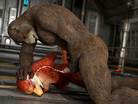 Space pioneers female fox creature and a huge - Cartoon Sex - Picture 5