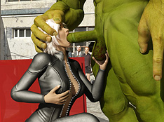 Angry Hulk humped a beautiful blondie in high - Cartoon Sex - Picture 2
