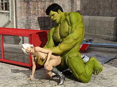 Angry Hulk humped a beautiful blondie in high - Cartoon Sex - Picture 4