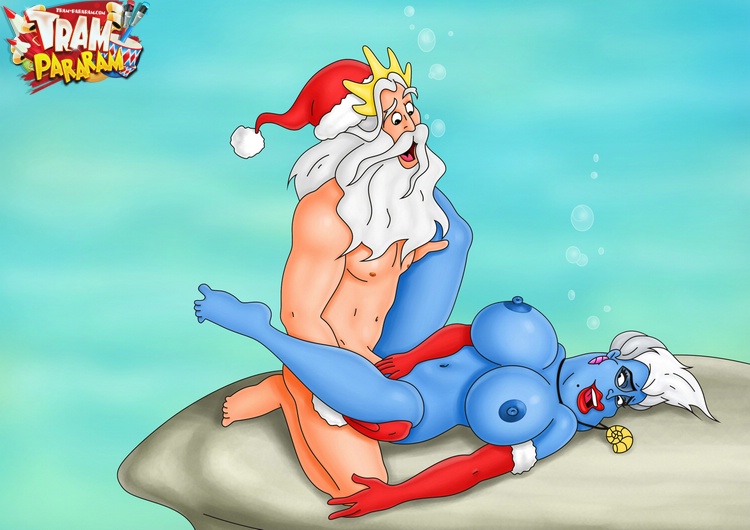 King Triton from porn Little Mermaid and - Silver Cartoon. 