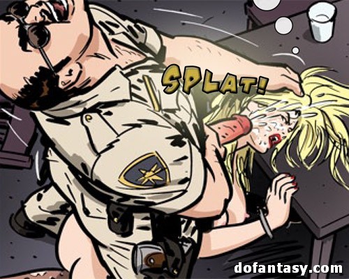 Blonde slave girl fucked by a cop in - BDSM Art Collection - Pic 4