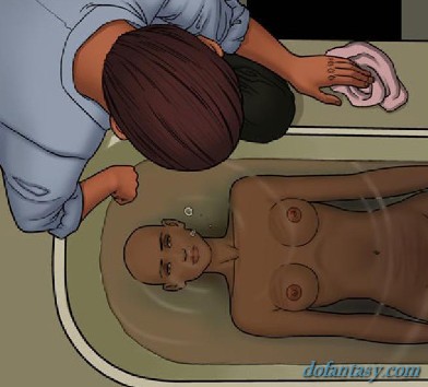 Guy gives his submissive honey a bath - BDSM Art Collection - Pic 2