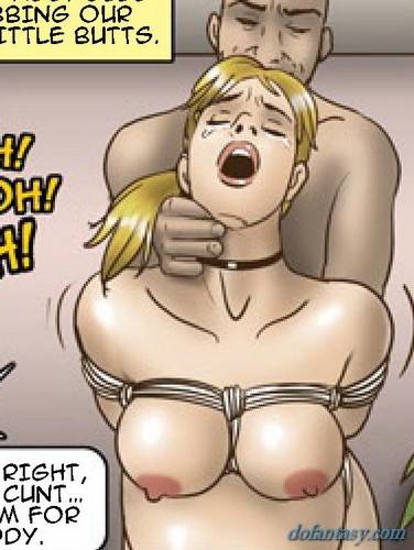 Blonde tied with rope and peed on by a - BDSM Art Collection - Pic 1