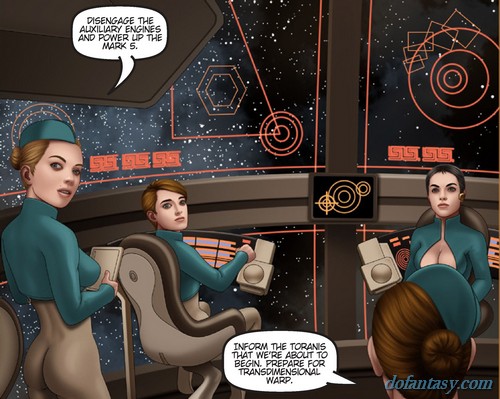 Busty space stewardesses discussing - BDSM Art Collection - Pic 4