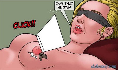 Tape gag naked blonde reconciling with - BDSM Art Collection - Pic 3