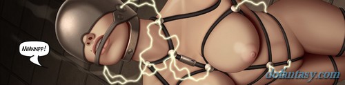 Busty naked babe gets electrocuted and - BDSM Art Collection - Pic 1