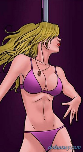 Purple lingerie stripper showing off - BDSM Art Collection - Pic 4