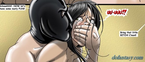 Gimp masks guys raping two babes next - BDSM Art Collection - Pic 2