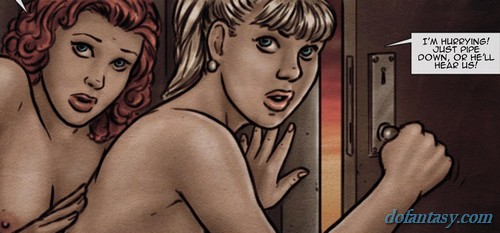 Two enslaved women sneak out while the - BDSM Art Collection - Pic 4