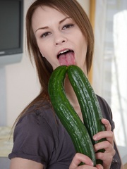 Beata with a cucumber or two - Sexy Women in Lingerie - Picture 2