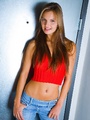 Suzie Karina Silver and Red Top. - Picture 1