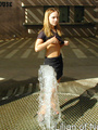 Gorgeous teen plays in the water on a - Picture 5
