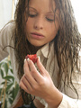 Watch melisa eat a fresh strawberry - Picture 3