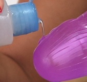 Cute teen has a huge dildo she is trying to work&hellip;