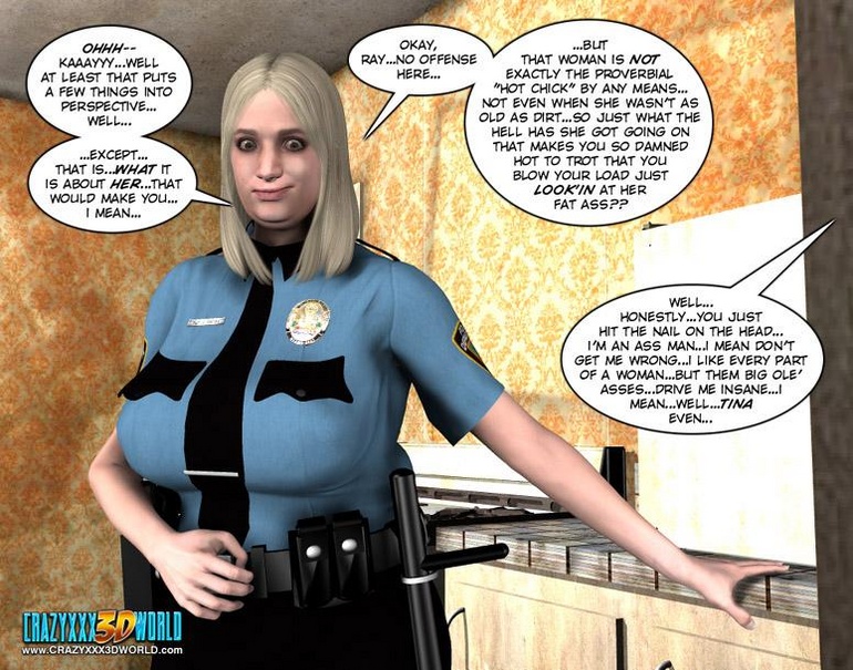 Blonde busty 3d police officer blows young - Cartoon Sex - Picture 6