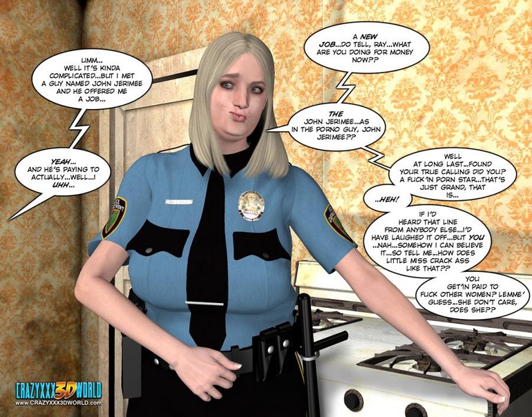 Horny blone 3d pollice officer rides a - Cartoon Sex - Picture 2