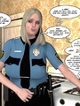 Horny blone 3d pollice officer rides a - Picture 2