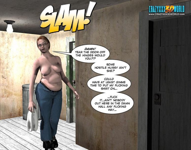 Blonge 3d preggo girl feels horny in restroom - Cartoon Sex - Picture 1