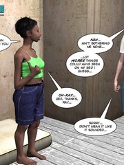 Petite ebony chick and horny white guy in hot - Cartoon Sex - Picture 5