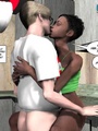 Petite ebony chick and horny white guy - Picture 8