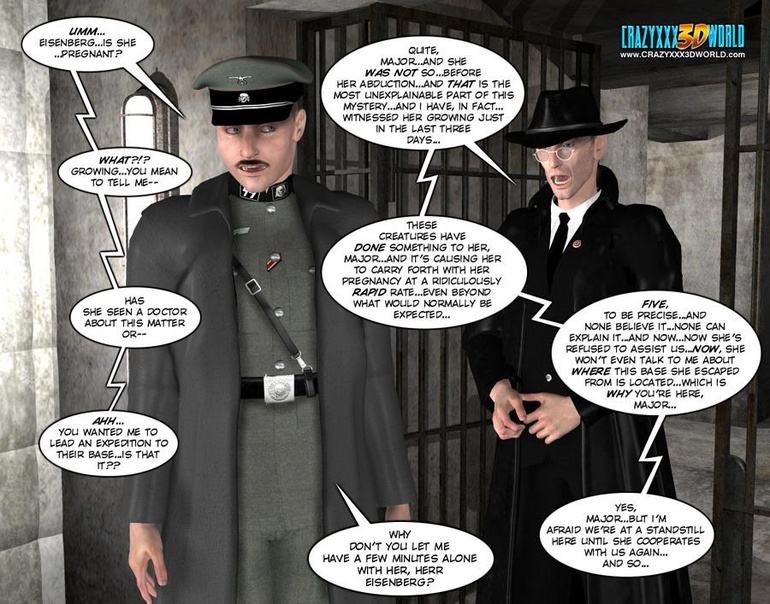 3d nazi officer interrogates beautiful - Cartoon Sex - Picture 11