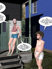 Young slim 3d guy seduced by older woman in - Cartoon Sex - Picture 3