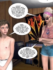 Young slim 3d guy seduced by older woman in - Cartoon Sex - Picture 5
