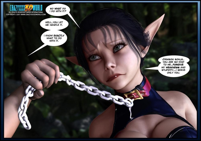 Cartoon Sex Shemale Fuck Girls - Busty leashed 3d shemale elf girl gets her - Cartoon Sex - Picture 3