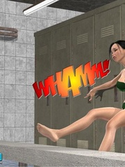Perfect body 3d busty brunette college girl - Cartoon Sex - Picture 8