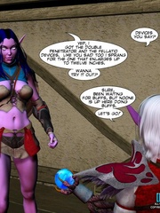 Nasty 3d elf girl gang banged by human beings - Cartoon Sex - Picture 1