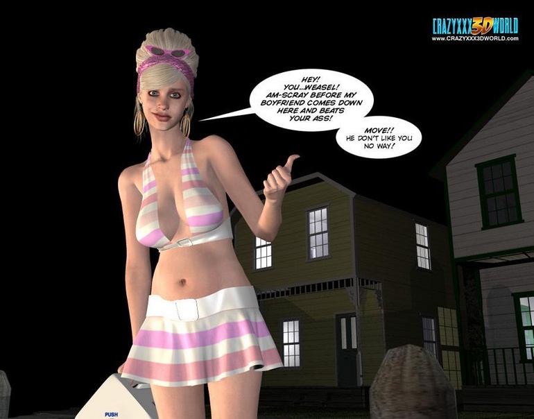 Sexy big tittied 3d blonde girl watches a - Cartoon Sex - Picture 2
