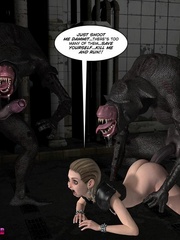 Three 3d almost naked girl trying to escape - Cartoon Sex - Picture 1