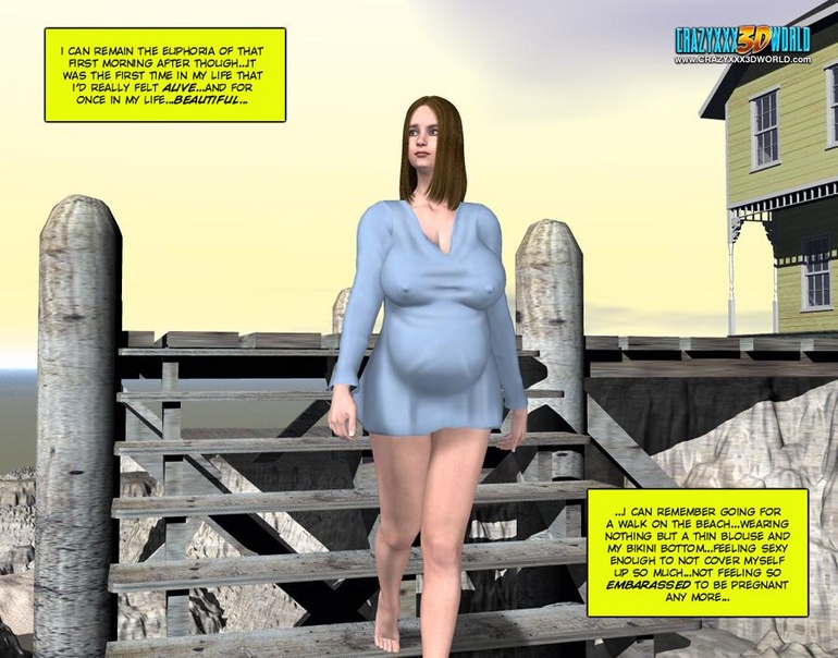 Horny busty 3d wife geetin naked on the beach - Cartoon Sex - Picture 2