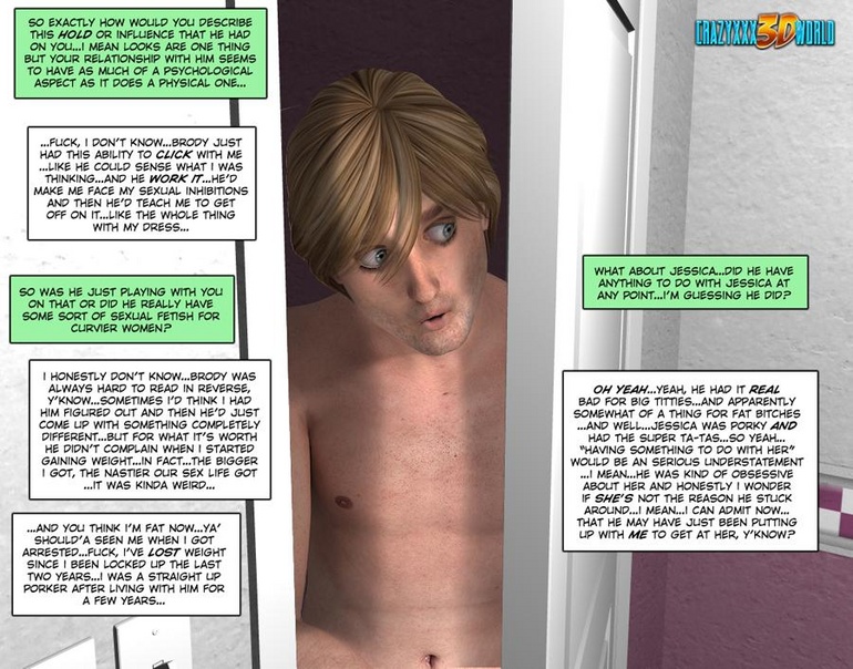 Blonde horny 3d guy spying on chubby girl in - Cartoon Sex - Picture 7