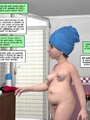 Blonde horny 3d guy spying on chubby - Picture 8