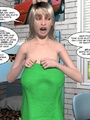 Busty blonde 3d girl revelaing her naked - Picture 3