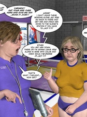 Ladyboy blonde 3d collegirl jerking off in - Cartoon Sex - Picture 2