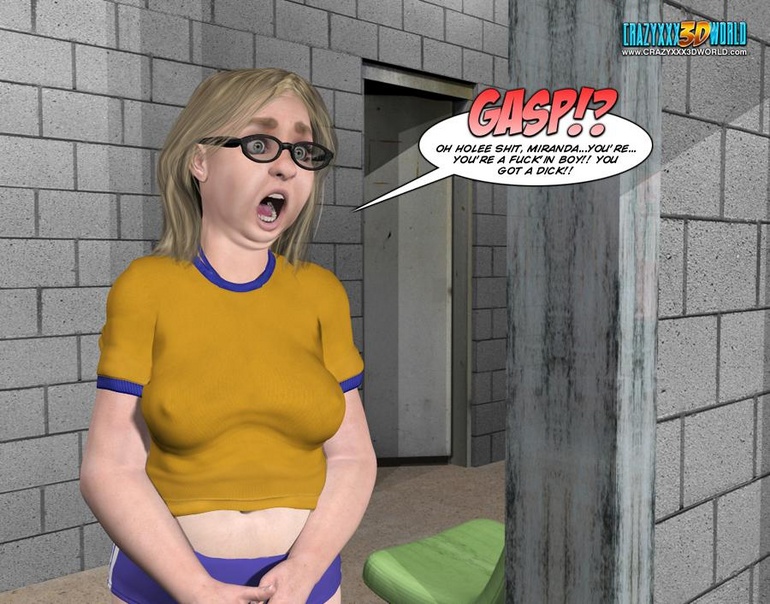 Ladyboy blonde 3d collegirl jerking off in - Cartoon Sex - Picture 7