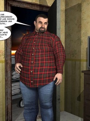 Big fat 3d guy takes the piss on skinny - Cartoon Sex - Picture 1