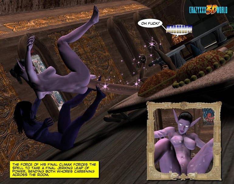 Purple perfect body 3d elf babe rides an - Cartoon Sex - Picture 3